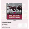 WEST HAM UNITED FC 2027 DESK EASEL CALENDAR