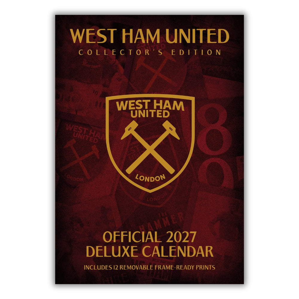 WEST HAM UNITED FC 2027 A3 DELUXE CALENDAR