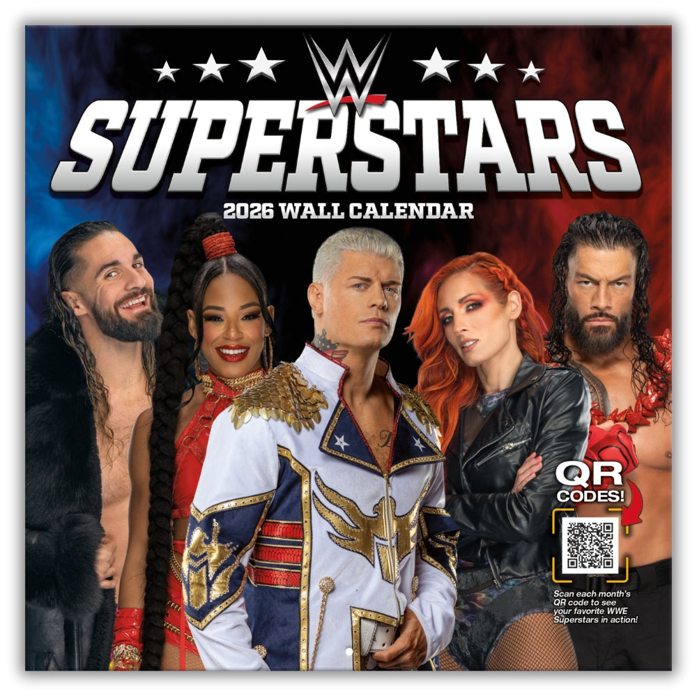 WWE SUPERSTARS 2026 SQUARE CALENDAR