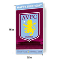 Biglietto d'auguri con stemma di buon compleanno dell'Aston Villa