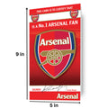 Arsenal FC Personaslised Certificate Birthday Card With Included Stickers