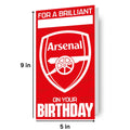 Arsenal FC Birthday Card, Personalise Relation With Included Stickers
