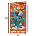 Biglietto fotografico personalizzato per il compleanno di Minecraft - Qualsiasi nome