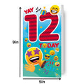 Joy Pixels Emoji 'Yay 12 Today' 12th Birthday Card