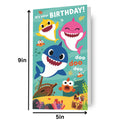 Baby Shark Generic Birthday Card With Stickers