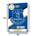 Everton FC Personalise with Included Sticker Sheet Birthday Card