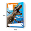 Jurassic World Personalise With Sticker Sheet Birthday Card