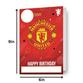 Manchester United FC Personalise Name & Age Birthday Card Included Sticker Sheet