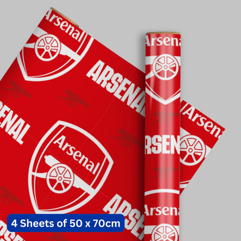 Arsenal FC 4 Sheets & 4 Tags Gift Wrap Bundle