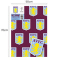 Aston Villa FC 2 Sheet & 2 Tag Gift Wrap