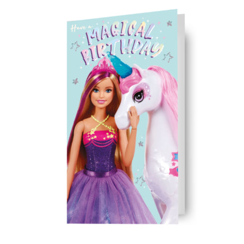 Barbie Unicorn Birthday Card