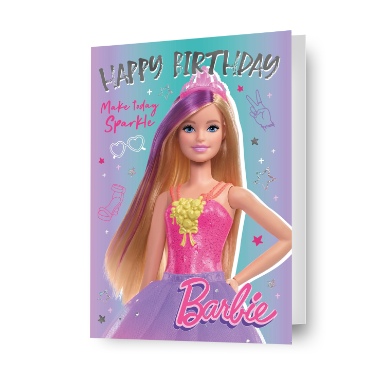 Barbie Gelukkige Verjaardagskaart