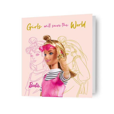 Barbie 'Girls Will Save The World' Birthday Card