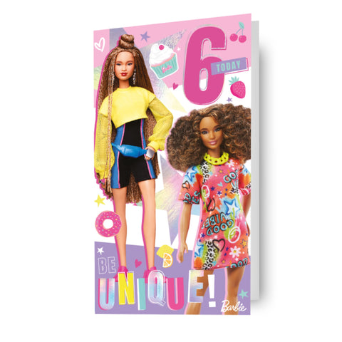 Barbie Mermaid '6 Today' Birthday Card