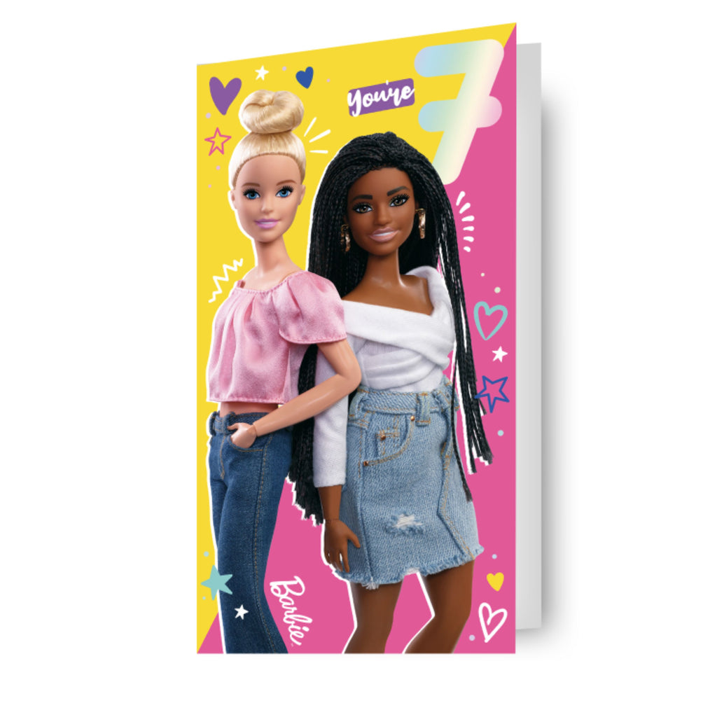 Barbie Age 7 Birthday Card