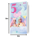 Barbie Age 5 Sticker Birthday Card