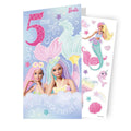 Barbie Age 5 Sticker Birthday Card