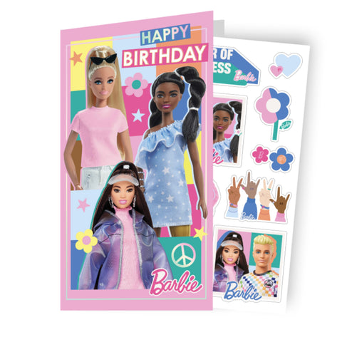 Barbie Sticker Birthday Card