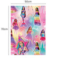 Barbie 2 Sheets & 2 Tags Wrapping Paper