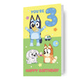 Bluey Age 3 Birthday Card
