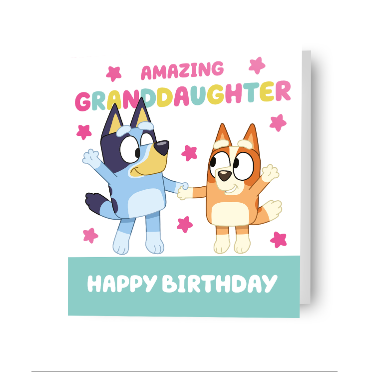 Bluey 'Granddaughter' Birthday Card