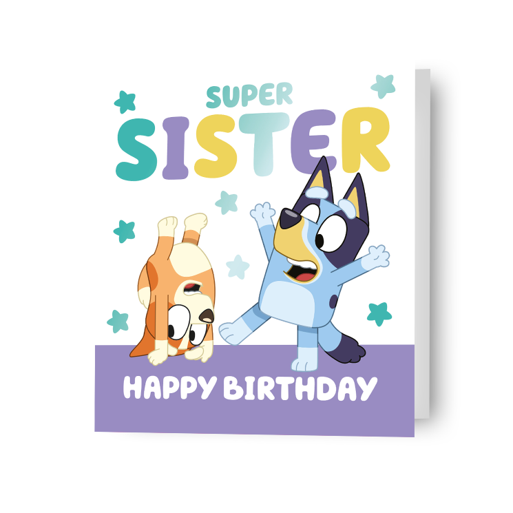 Bluey 'Sister' Birthday Card