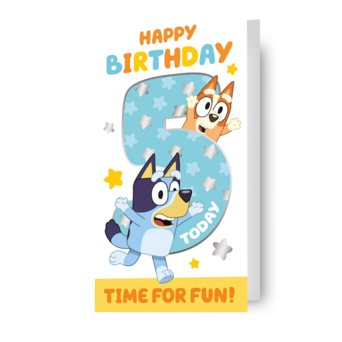 Bluey Age 5 Birthday Card