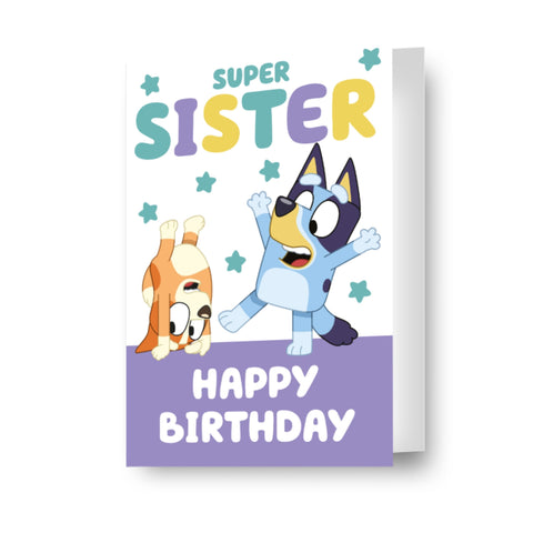 Bluey Sister Birthday Card