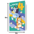 Bluey Age 4 Birthday Card With Stickers Included