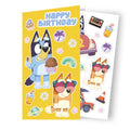 Bluey Birthday Card With Sticker Sheet Included