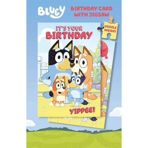 Bluey Jigsaw Puzzle Birthday Card