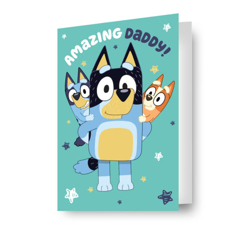 Bluey Daddy Birthday Card