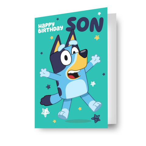 Bluey Son Birthday Card