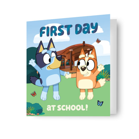 Bluey First Day At School Card