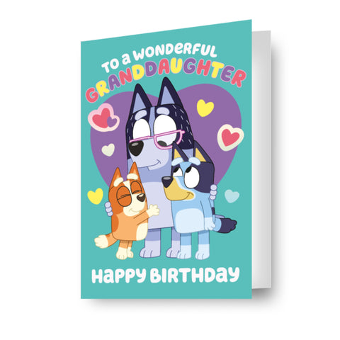 Bluey Granddaughter Birthday Card