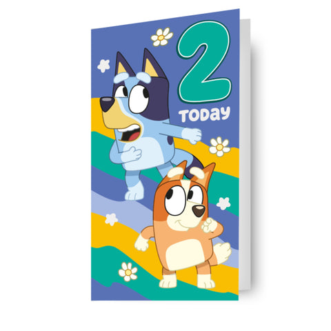 Bluey Age 2 Sticker Birthday Card