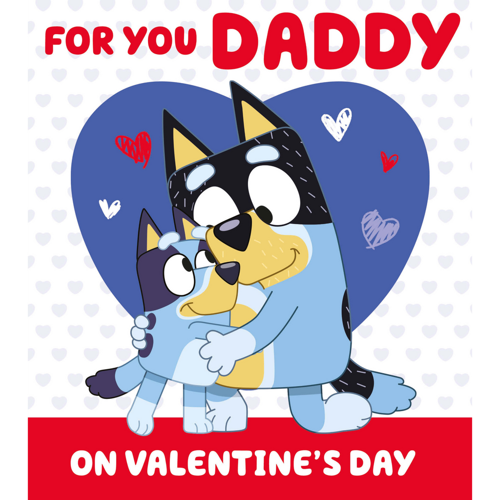 Bluey Daddy Valentine's Day Card