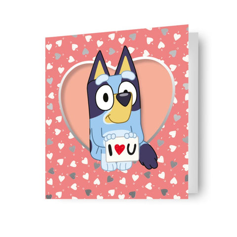 BLUEY I LOVE YOU VALENTINE'S DAY CARD