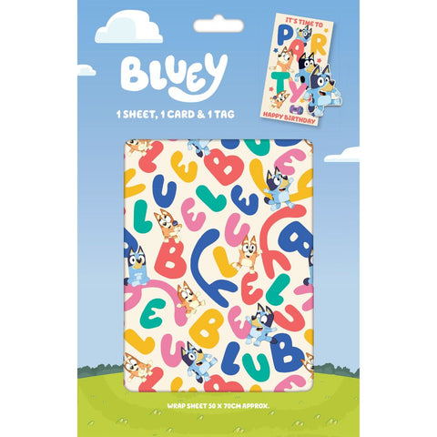 Bluey 1 Sheet, 1 Tag, 1 Card Pack