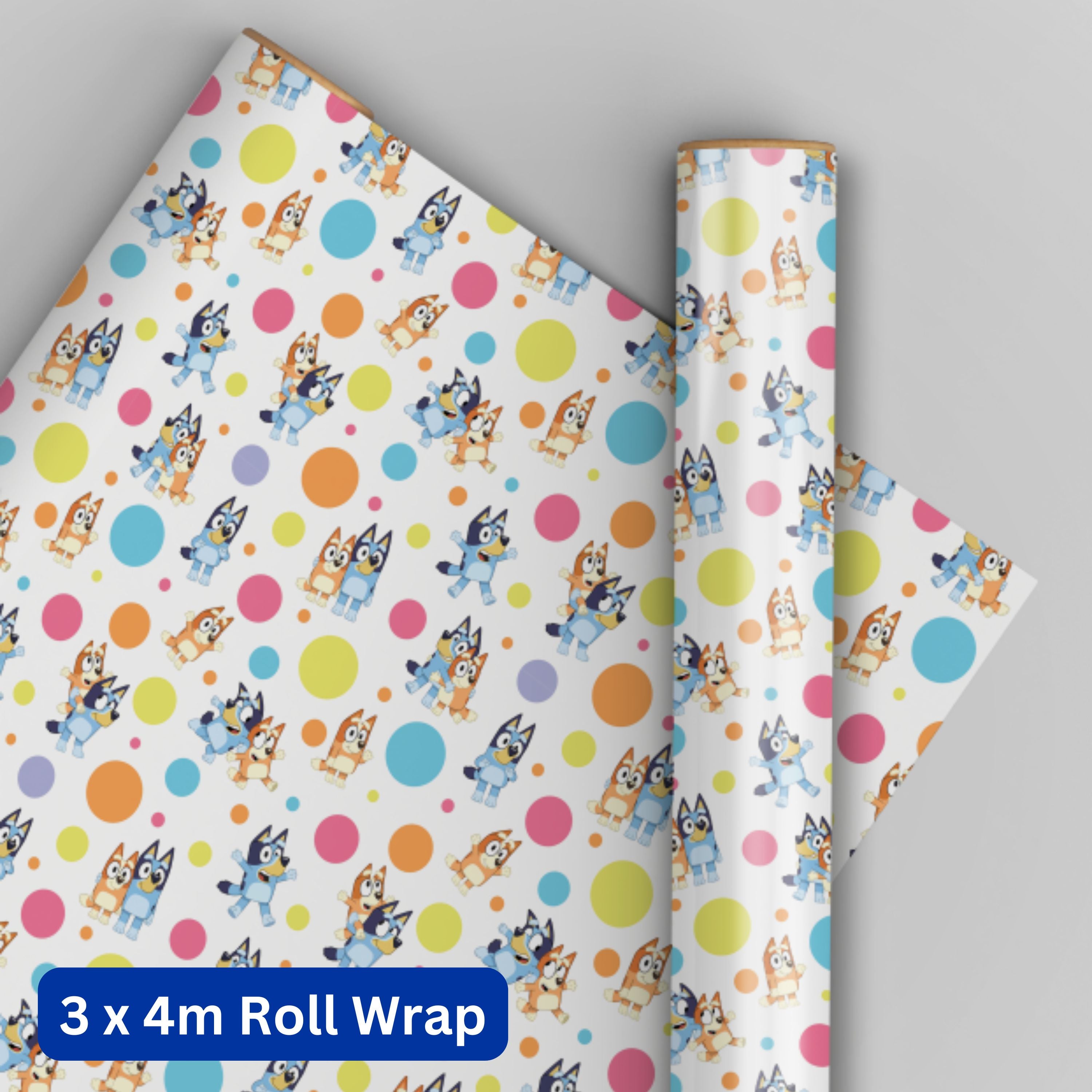 Bluey Pack of 3 Rolls 4m Wrapping Paper – Danilo Promotions