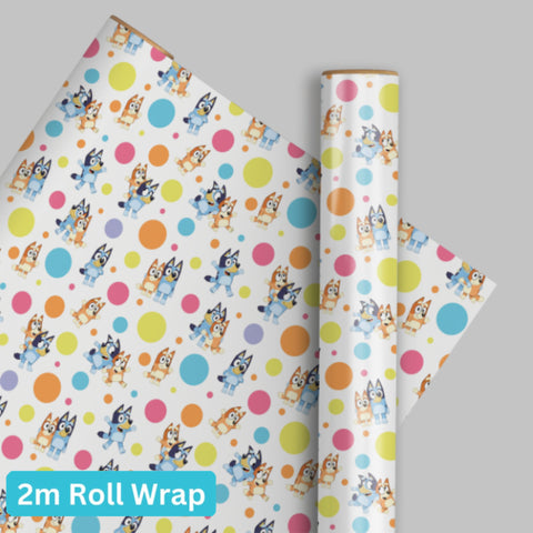 Bluey and Bingo 2m Roll Wrapping Paper