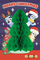 Bluey 3D Honeycomb Tree Christmas Card