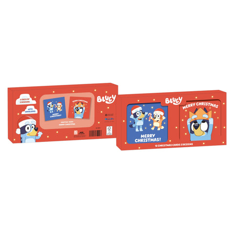 Bluey Multipack van 12 kerstkaarten