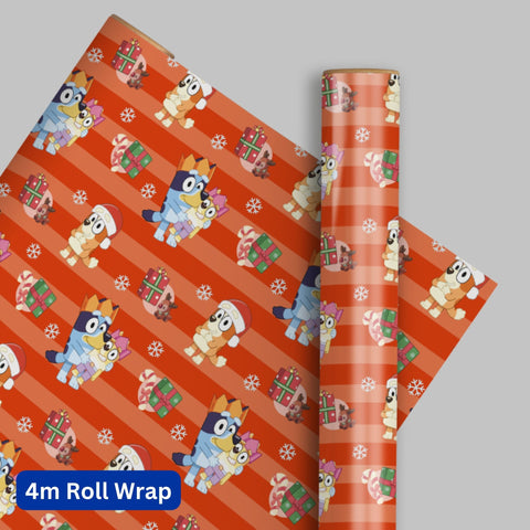 Bluey Christmas 4m Roll Wrapping Paper