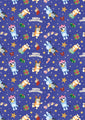 Bluey Christmas 4m Roll Wrapping Paper - 3 Pack Bundle