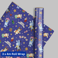 Bluey Christmas 4m Roll Wrapping Paper - 3 Pack Bundle