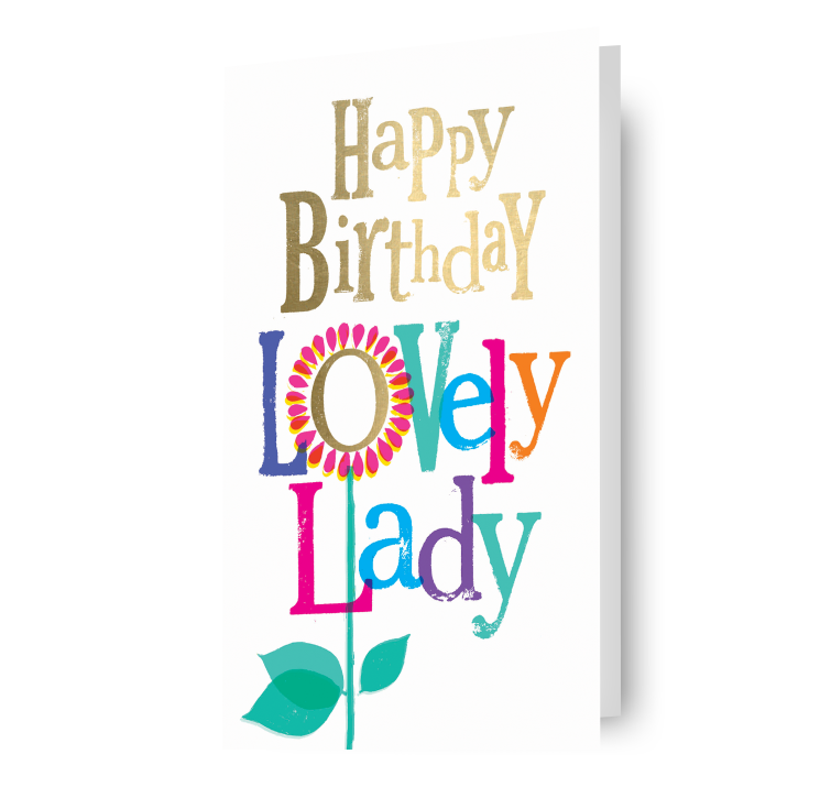 Brightside 'Lovely Lady' Birthday Card