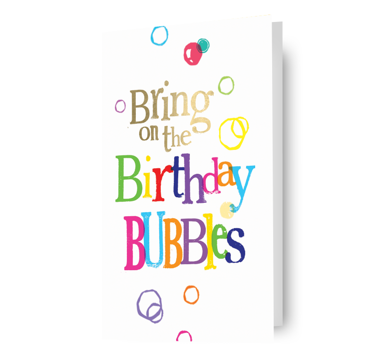 Brightside 'Bring On The Bubbles' Birthday Card