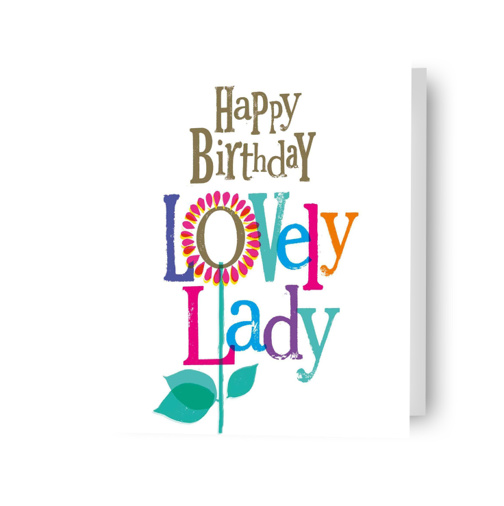 Brightside 'Lovely Lady' Birthday Card