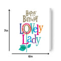 Brightside 'Lovely Lady' Birthday Card